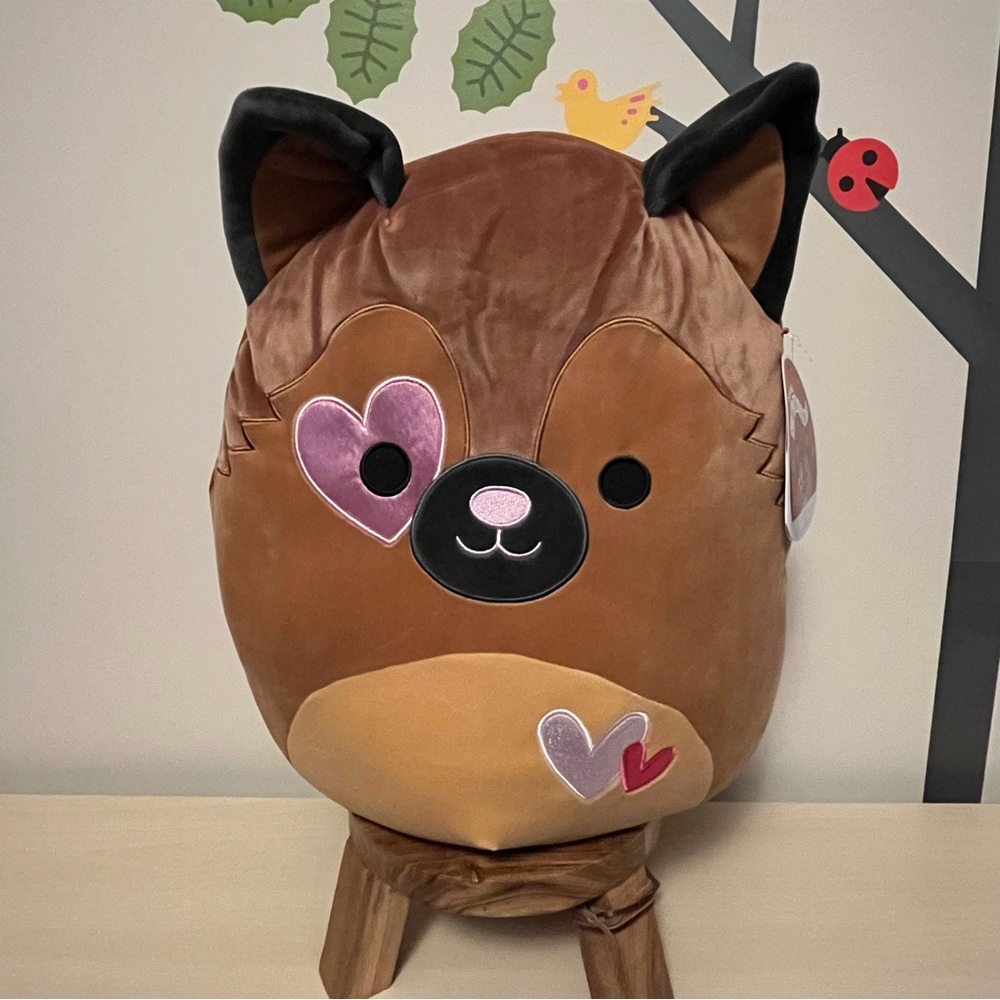 Squishmallow Mario German Shepard Dog 🐶, Heart Eye, Valentine’s Day ♥️, 16” New
